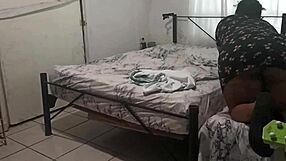 Chubby bbw mom cleans the room