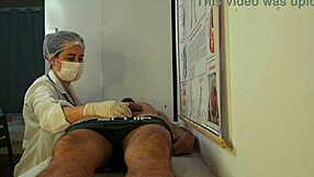 patient feels nurse's hands gently