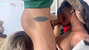 Blonde Skinny Babe Blows Big Cock