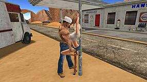 Intense street fucking session