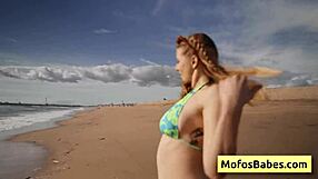 naughty sahara skye sucks charles dera's dick at beach