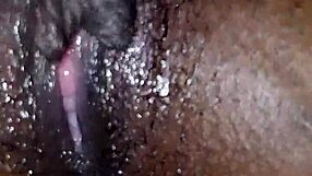 African amateurs prepare big pussy with vibrator before squirting