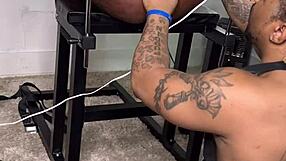 Phat Pussy Licker! Bound Ebony Gets Ass Licked!