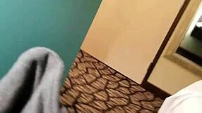 bent over for doggy style in public outdoor action