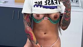 I have a wild orgasm masturbating before work.