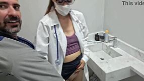 Nurse Fucks Hospital Bathroom!