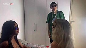 Blonde Skinny Babe Blows Big Cock