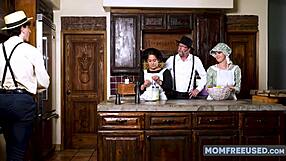 天啊！曲线美阿米什女孩Jessie Rogers向社区献身！