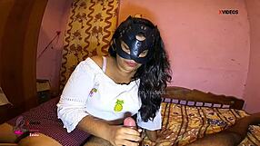 Indian Milf Gives Blowjob in Massage Parlor Sex