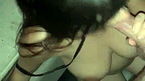 Sexy Teen Sucking Sloppy Dick with Toys, Cum on Tits