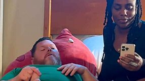 i made an amateur homemade ebony sucking and fucking a white guy in the hood.