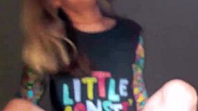 Bonneyuwu in pajamas masturbates with dildo