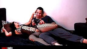 Morena in Sexy Lingerie Drives Her Buff Boyfriend Wild with Desire