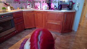 Redhead Chick Sucking Dick Of Fat Old Dude In POV Deepthroat