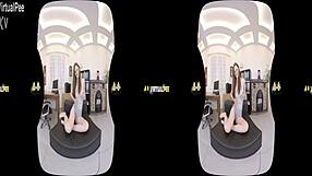 Kinky redhead soaks clothes in piss