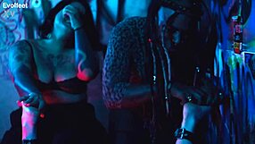 Bound foot gets tickled with bare toes involved