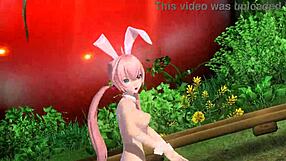 Megurine Luka in full nude bunny costume from Popipo Project Diva mod?