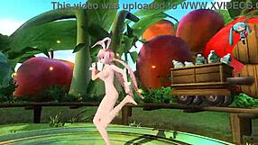 Megurine Luka in full nude bunny costume from Popipo Project Diva mod?