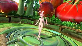 Megurine Luka in full nude bunny costume from Popipo Project Diva mod?