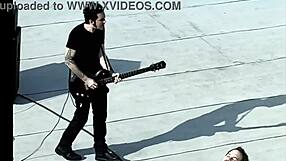 paralyzer by finger eleven plays while shemale does fingering and masturbation