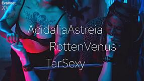 Bound foot gets tickled with bare toes involved