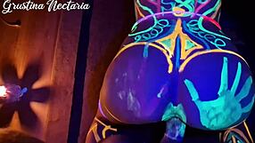 Fucked The Wild Slim Girl In The Uv-Light, Her Big Cock Sucking And Riding Me Hard