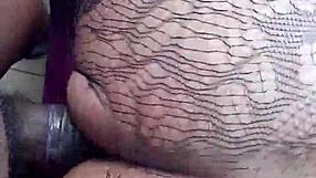 pussylips holding dick inside with natural tits and cock