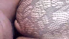 pussylips holding dick inside with natural tits and cock