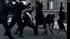 paralyzer by finger eleven plays while shemale does fingering and masturbation