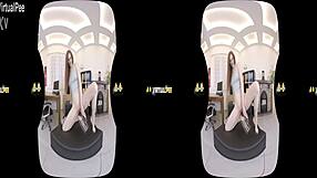 Kinky redhead soaks clothes in piss