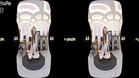 Kinky redhead soaks clothes in piss