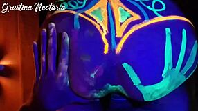 Fucked The Wild Slim Girl In The Uv-Light, Her Big Cock Sucking And Riding Me Hard