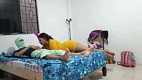 My stepbrother's small cock grew huge after acrobatic blowjob aerobics?