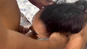 Does julia taste the surfer's big black cock?