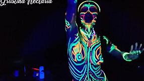 Fucked The Wild Slim Girl In The Uv-Light, Her Big Cock Sucking And Riding Me Hard
