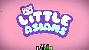 adorable tiny asian jade kimiko masturbates with dildo but needs real cock to cum