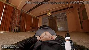 Vr Brunette Chani Rides Huge Cock in Uniform