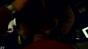 watching an old retro film with oral scenes from 2016