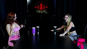 The neighbors complained about the noise while she talked in panties and came with the boss