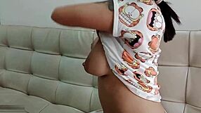 my tired stepsister used her mouth to pleasure me on the sofa after exams.