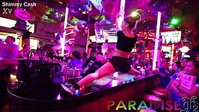 i fucked twin gfs in public bathroom after they owned the stripper poles