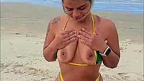 Housewife masturbates deliciously in public