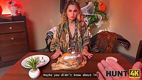 HUNT4K HUNTER FUCKS SEXY CHICK IN FORTUNE-TELLING SALON!