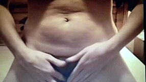 Brunette Amateur Masturbates Clit On Bed