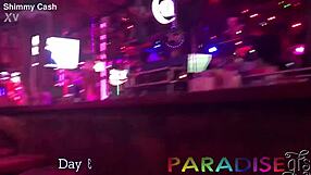 i fucked twin gfs in public bathroom after they owned the stripper poles