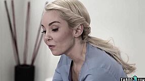 Blonde Masseuse And Husband Trick Petite Teen