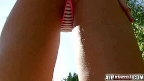 hanna sweet oils up then gets creampie in pussy