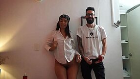 I enjoy a hot shower with a wet latina teen