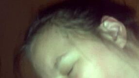 Camera shy girl gets pov blowjob and facial revisited