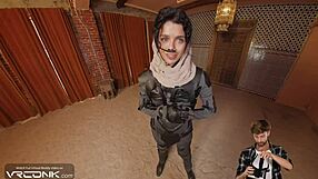 Vr Brunette Chani Rides Huge Cock in Uniform